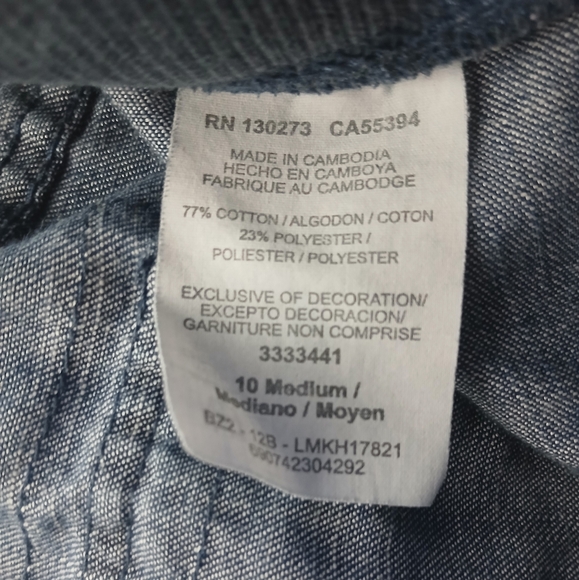 LEE Women's Capri Just below the waist Mid-length Cargo blue jeans 10 med - Picture 4 of 6